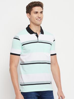 blue striped polo t-shirt - 18344717 - Standard Image - 3