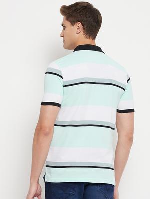 blue striped polo t-shirt - 18344717 - Standard Image - 4