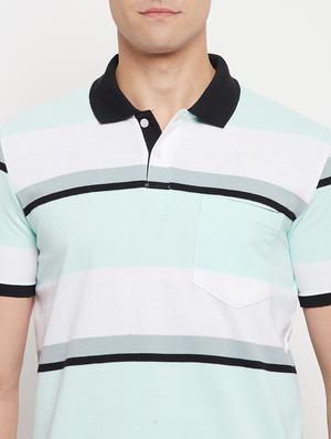 blue striped polo t-shirt - 18344717 - Standard Image - 5