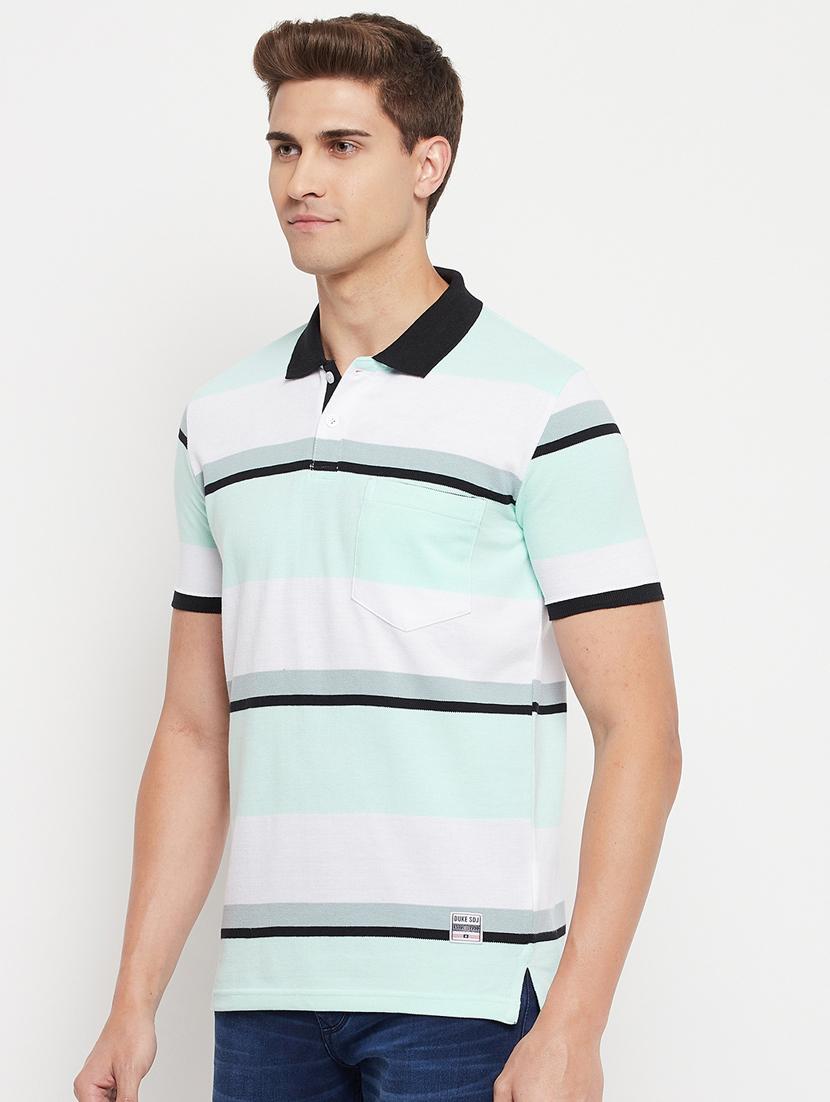 blue striped polo t-shirt - 18344717 - Zoom Image - 2