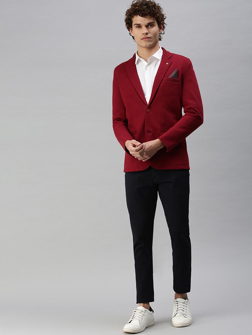 red solid casual blazer - 18344828 - Zoom Image - 4