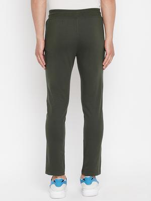 green solid full length track pant - 18345792 - Standard Image - 4