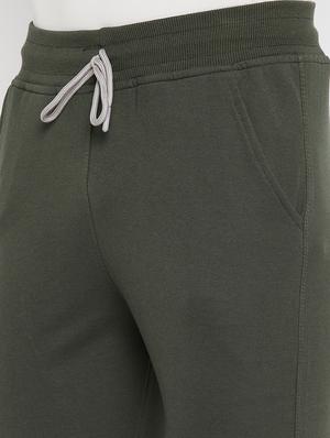 green solid full length track pant - 18345792 - Standard Image - 6