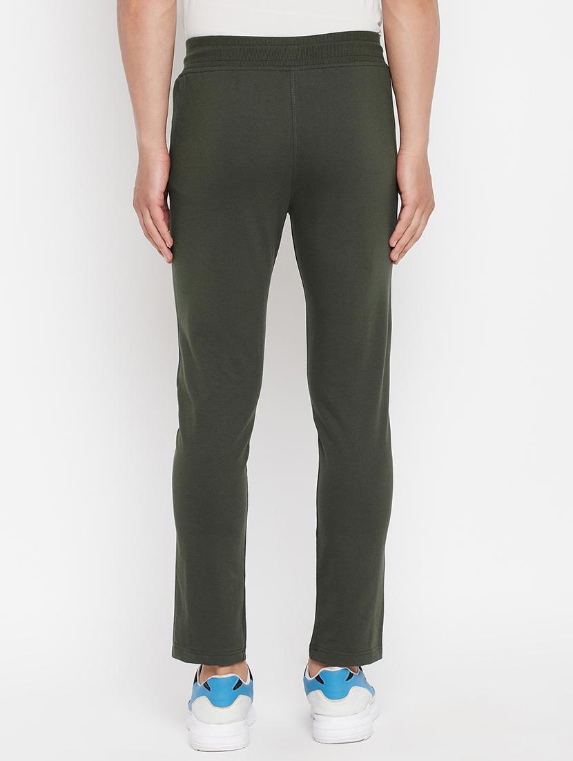 green solid full length track pant - 18345792 - Zoom Image - 4