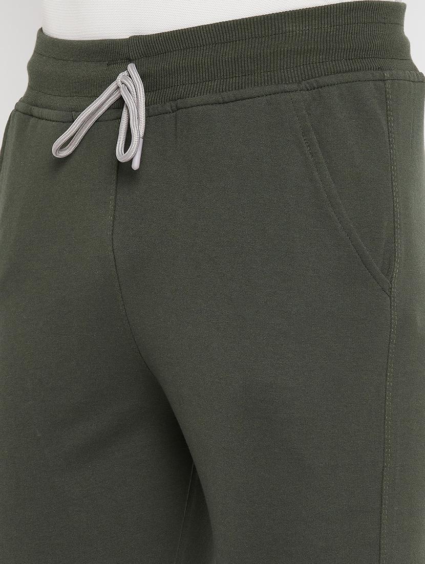green solid full length track pant - 18345792 - Zoom Image - 6