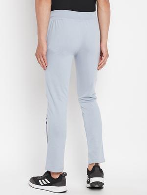 blue solid full length track pant - 18345793 - Standard Image - 4