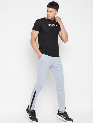 blue solid full length track pant - 18345793 - Standard Image - 5