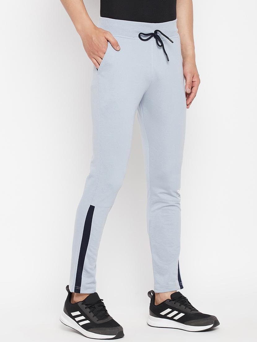 blue solid full length track pant - 18345793 - Zoom Image - 2