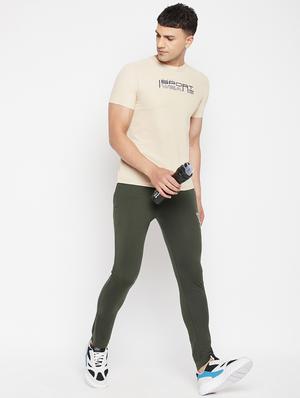 olive-green solid full length track pant - 18345798 - Standard Image - 5