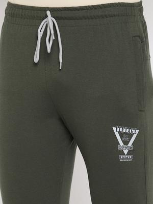 olive-green solid full length track pant - 18345798 - Standard Image - 6