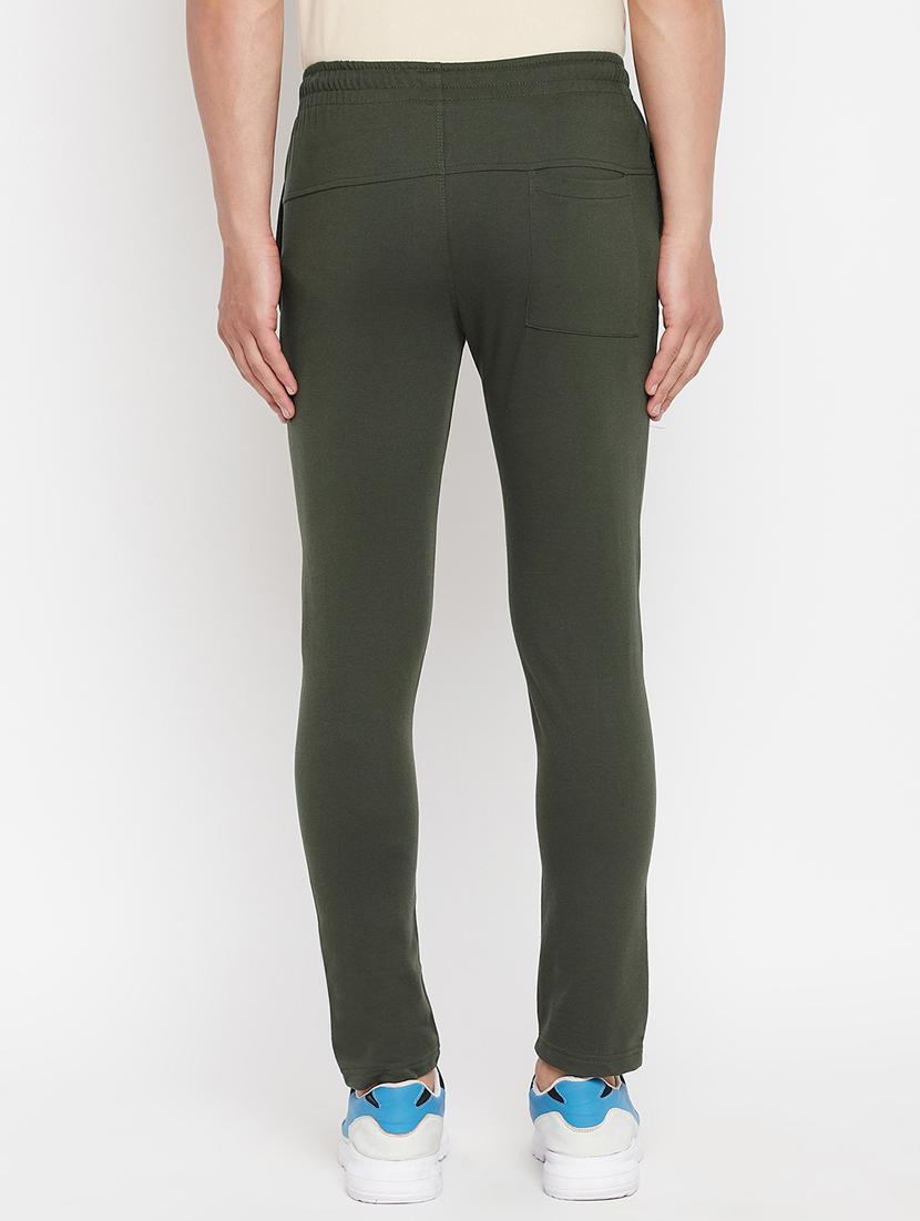 olive-green solid full length track pant - 18345798 - Zoom Image - 4