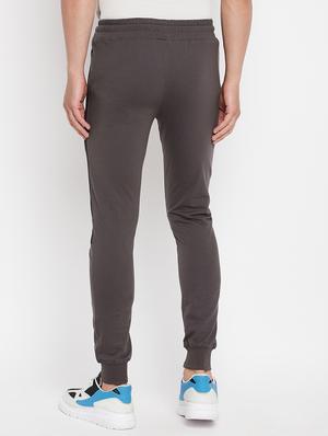 grey solid full length track pant - 18345800 - Standard Image - 4