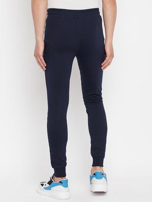 navy blue solid full length track pant - 18345803 - Standard Image - 4