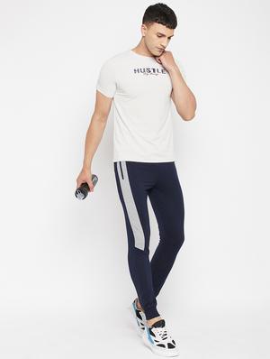 navy blue solid full length track pant - 18345803 - Standard Image - 5