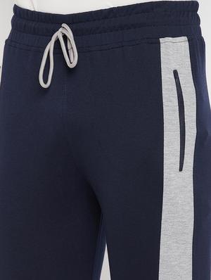 navy blue solid full length track pant - 18345803 - Standard Image - 6