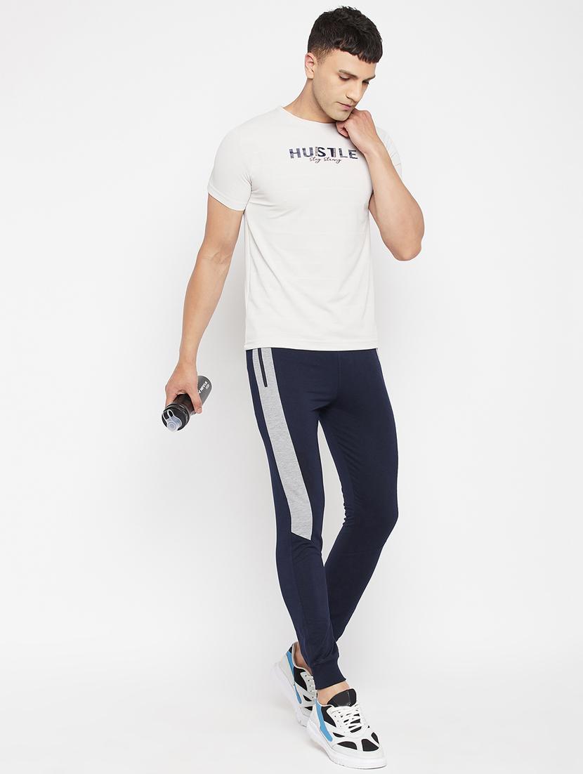 navy blue solid full length track pant - 18345803 - Zoom Image - 5