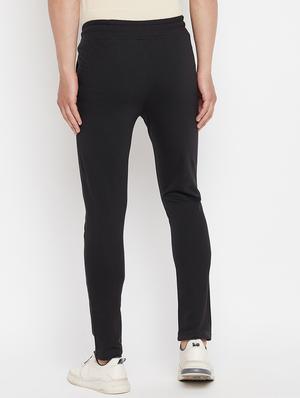 black solid full length track pant - 18345807 - Standard Image - 4