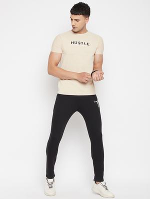 black solid full length track pant - 18345807 - Standard Image - 5