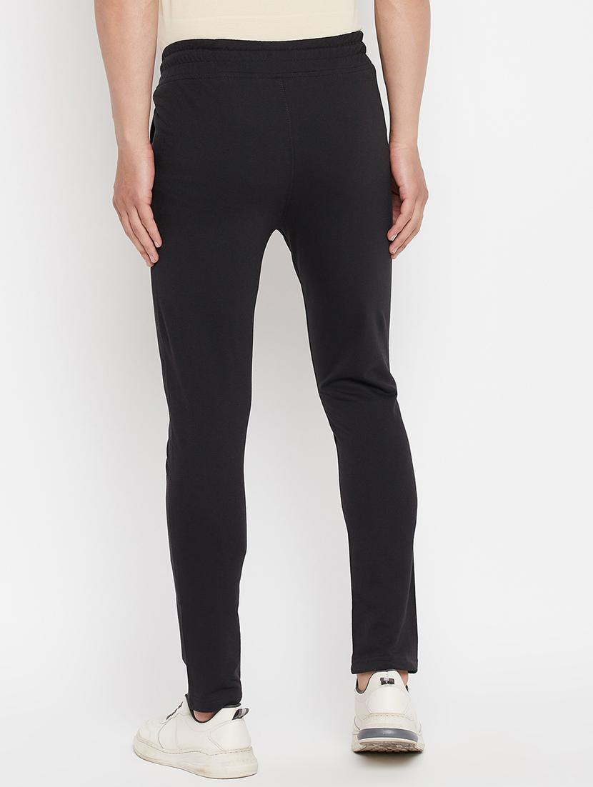 black solid full length track pant - 18345807 - Zoom Image - 4