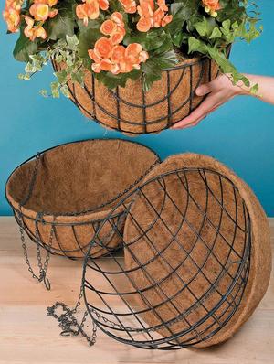 coirgarden-coir hanging planter pots-garden decoration indoor and outdoor -8inch-pack 4 - 18346096 - Standard Image - 3