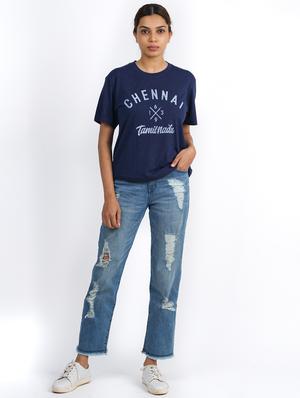 unisex chest print t-shirt - 18346212 - Standard Image - 2