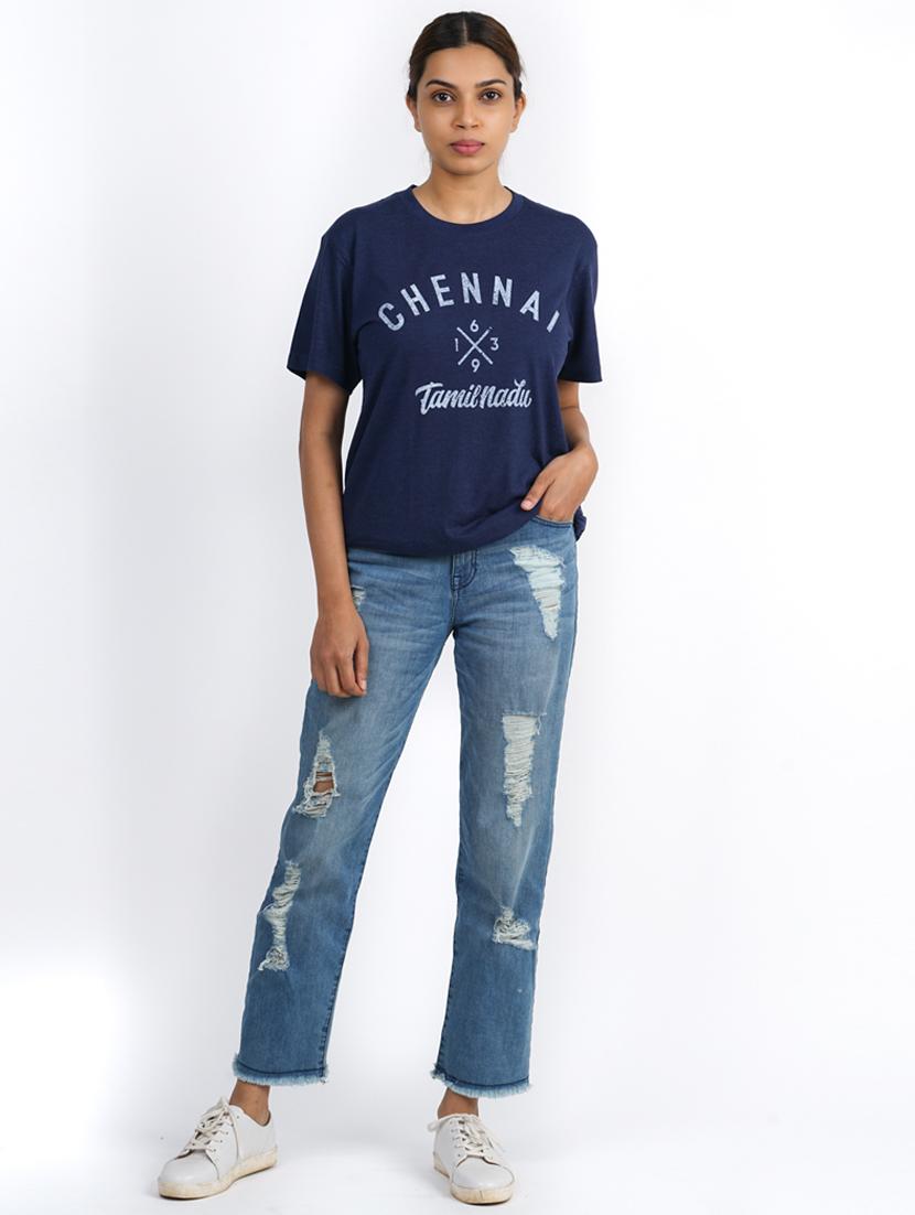 unisex chest print t-shirt - 18346212 - Zoom Image - 2