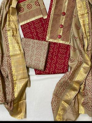 exclusive cotton unsteach suite with dupatta - 18346918 - Standard Image - 2