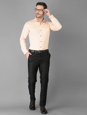 black checkered flat front trousers formal trouser - 18347252 - Standard Image - 5