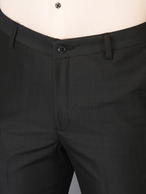 black checkered flat front trousers formal trouser - 18347252 - Standard Image - 6