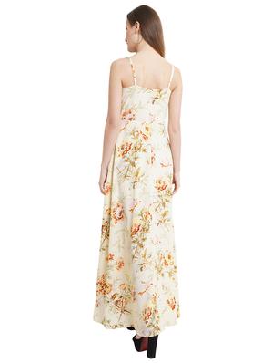 overlap neck floral maxi dress - 18347301 - Standard Image - 3