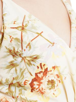 overlap neck floral maxi dress - 18347301 - Standard Image - 4