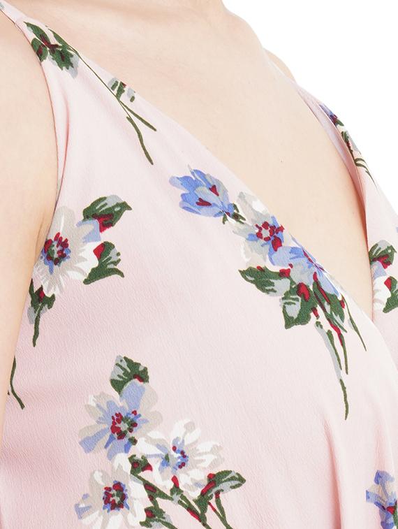 overlap neck floral maxi dress - 18347302 - Zoom Image - 4