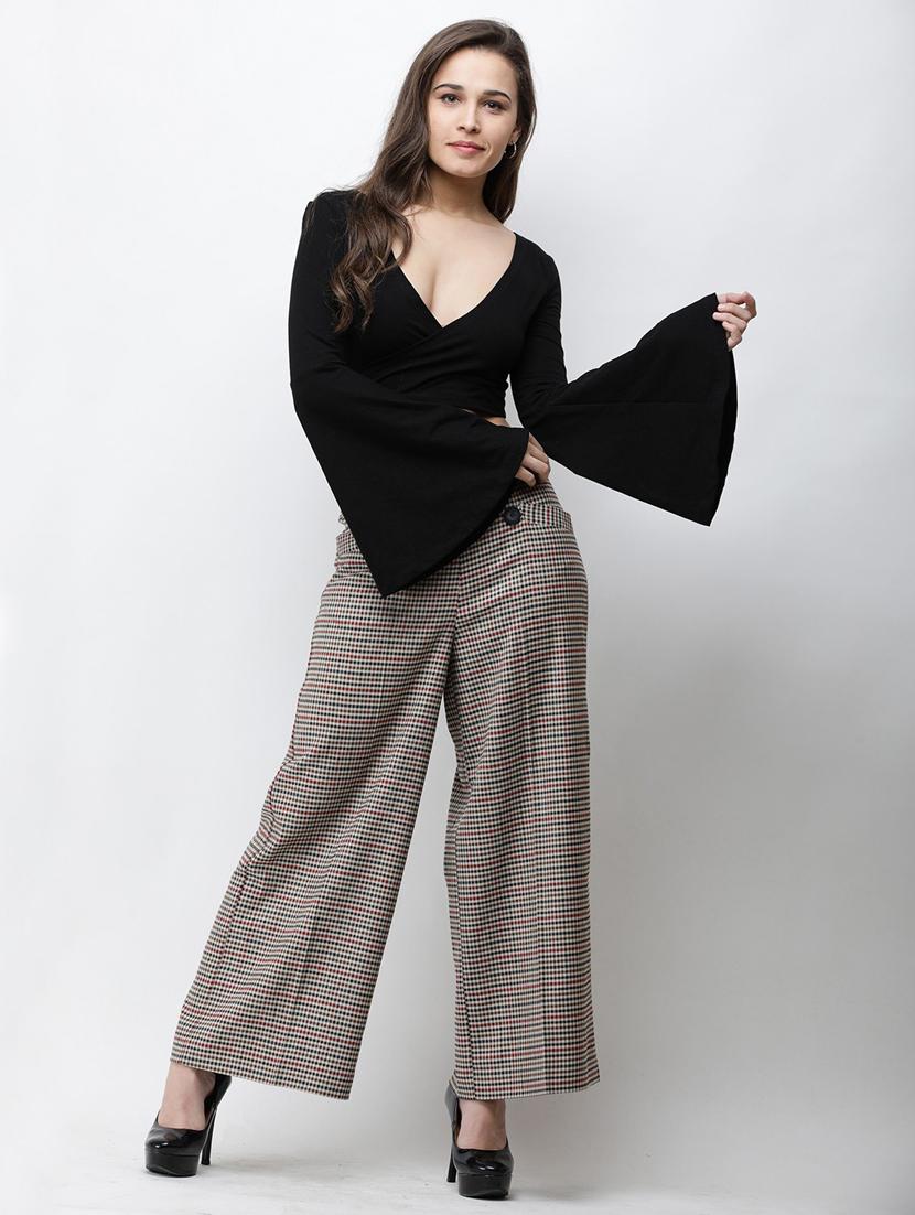 bell sleeved crop top - 18347677 - Zoom Image - 4