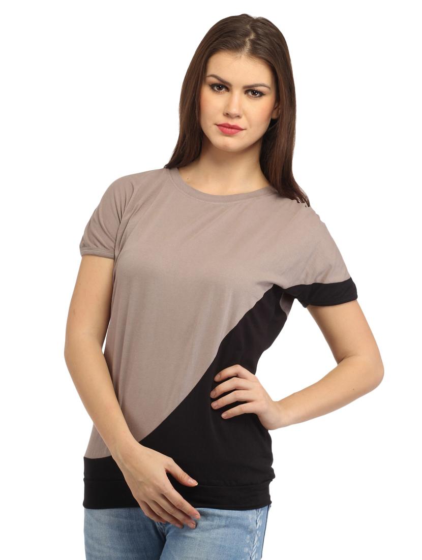 round neck color block top - 18347739 - Zoom Image - 1