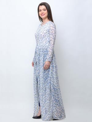 front slit floral maxi tunic - 18347866 - Standard Image - 2