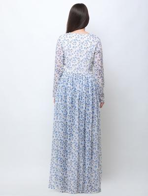 front slit floral maxi tunic - 18347866 - Standard Image - 3