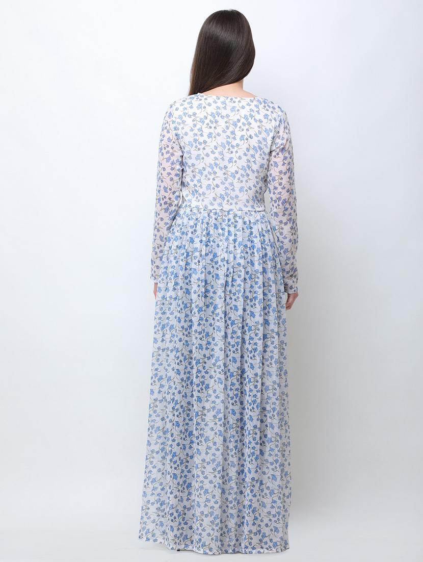front slit floral maxi tunic - 18347866 - Zoom Image - 3
