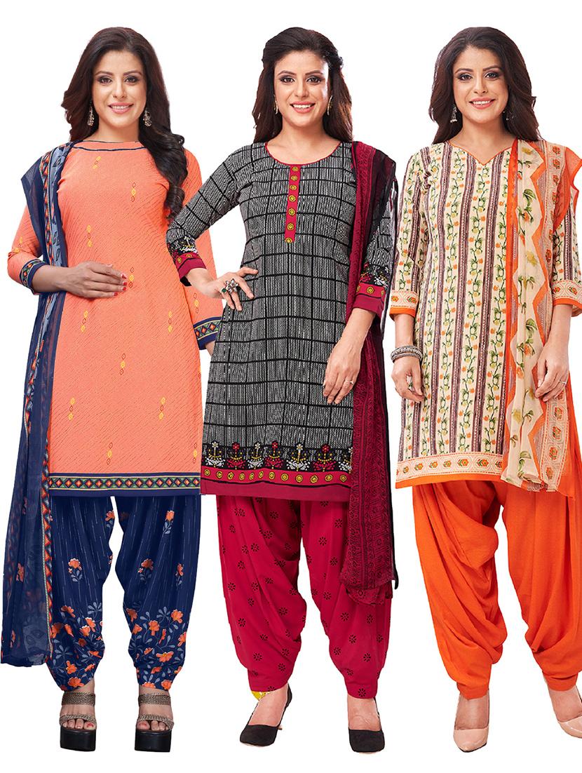 multi colored synthetic suit combos unstitched - 18348951 - Zoom Image - 1