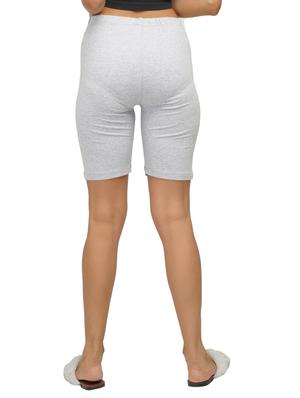 grey solid cycling shorts short - 18349121 - Standard Image - 3