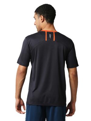 navy blue chest-printed t-shirt - 18349162 - Standard Image - 3