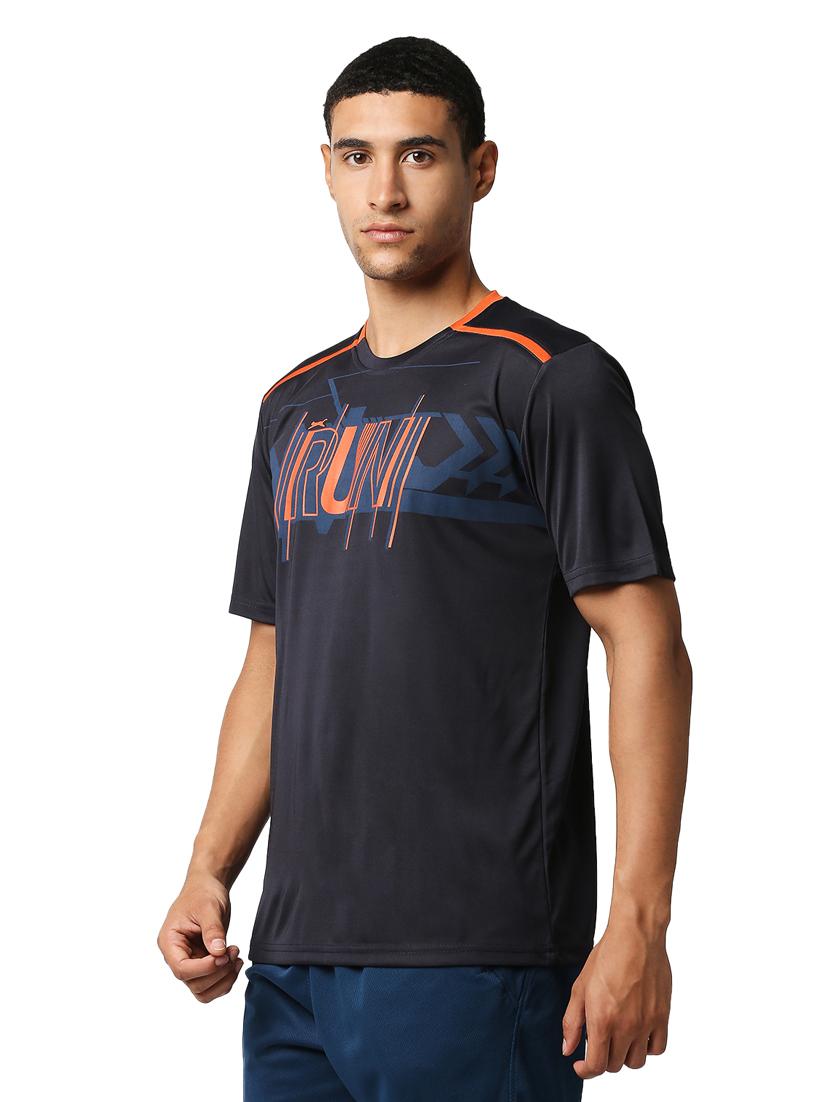 navy blue chest-printed t-shirt - 18349162 - Zoom Image - 2