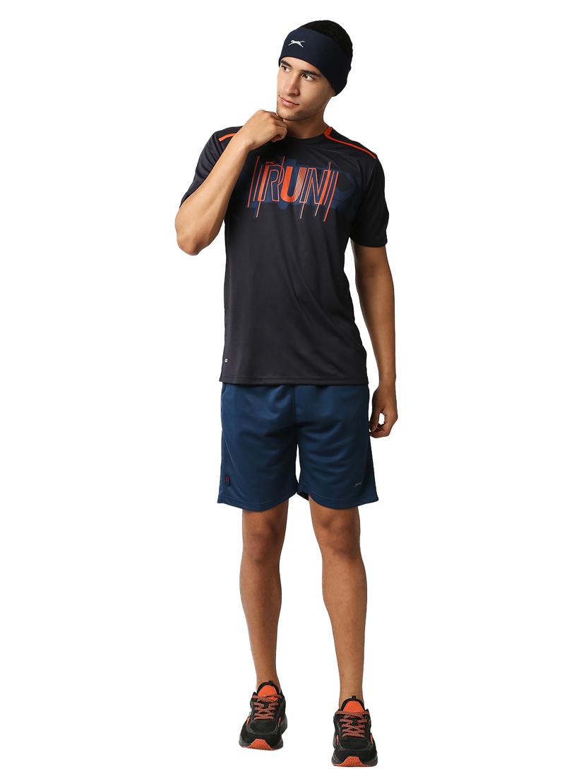 navy blue chest-printed t-shirt - 18349162 - Zoom Image - 4