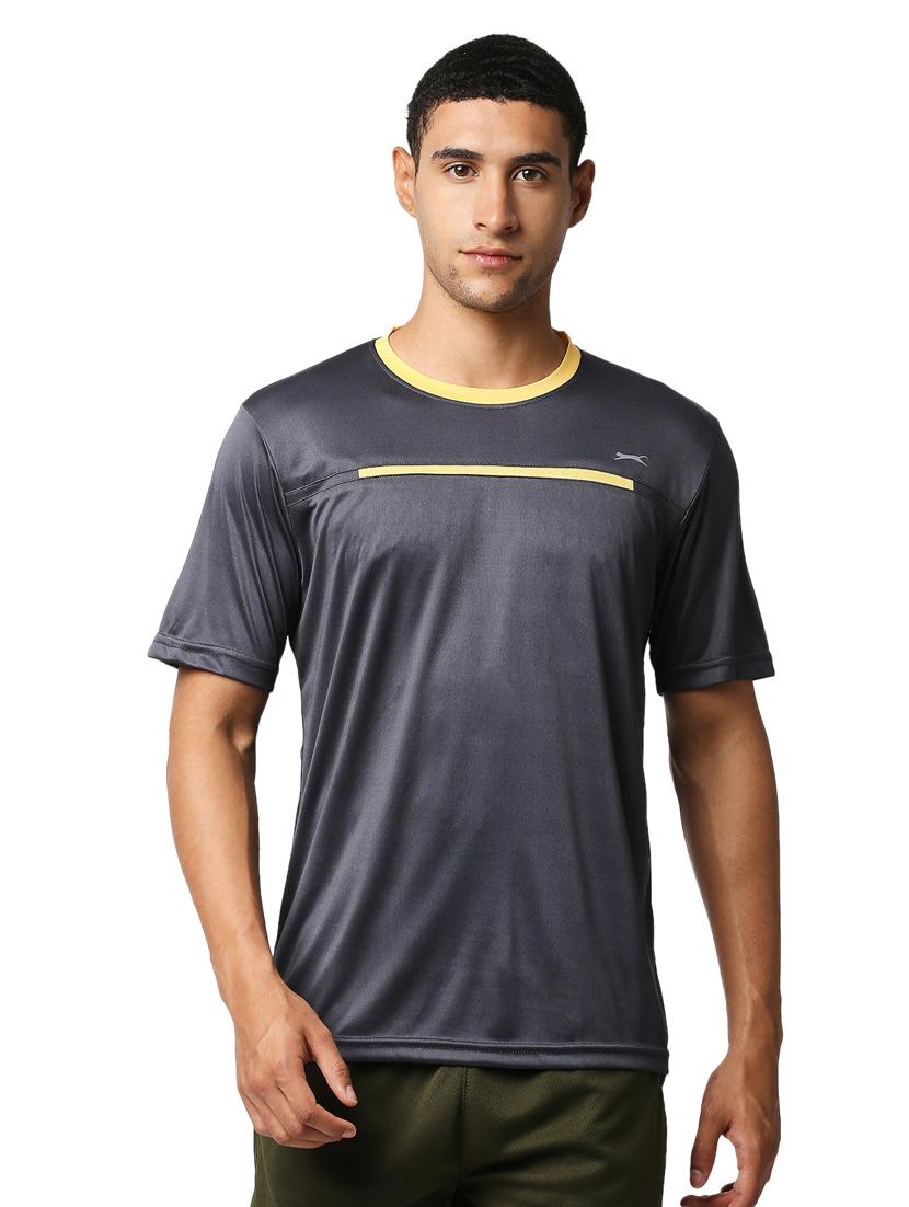 grey solid t-shirt - 18349167 - Zoom Image - 1