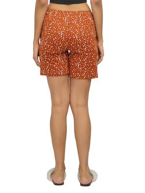brown printed regular short - 18349385 - Standard Image - 3