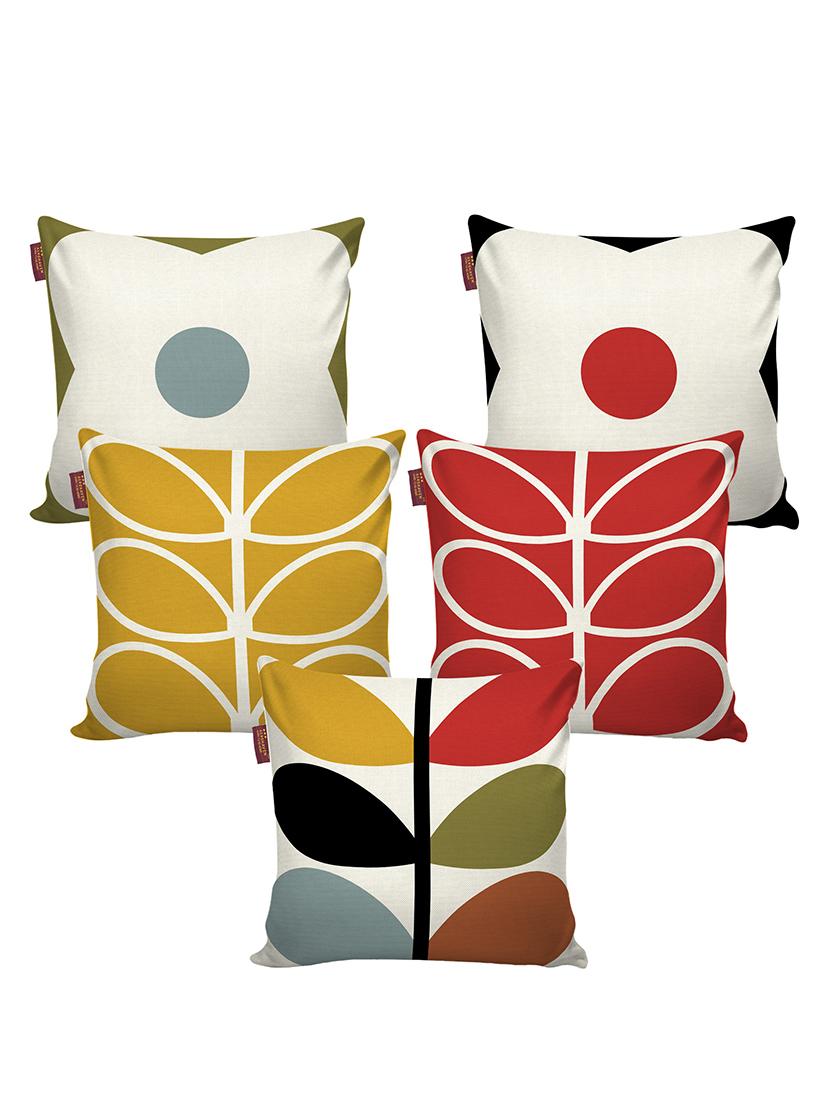 aerohaven set of 5 designer decorative throw pillow/cushion covers - cc140 - (16 inch x 16 inch, multicolour) - 18349394 - Zoom Image - 1