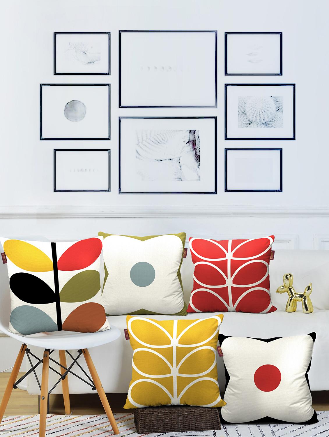 aerohaven set of 5 designer decorative throw pillow/cushion covers - cc140 - (16 inch x 16 inch, multicolour) - 18349394 - Zoom Image - 2