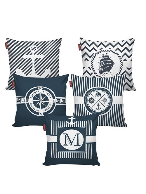 aerohaven set of 5 designer decorative throw pillow/cushion covers - cc118 - (18 inch x 18 inch, multicolour) - 18351100 - Standard Image - 1