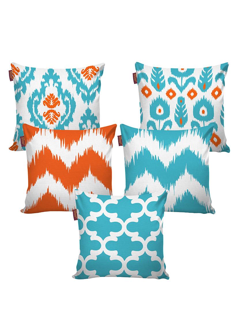 aerohaven set of 5 designer decorative throw pillow/cushion covers - cc144 - (20 inch x 20 inch, multicolour) - 18351123 - Zoom Image - 1