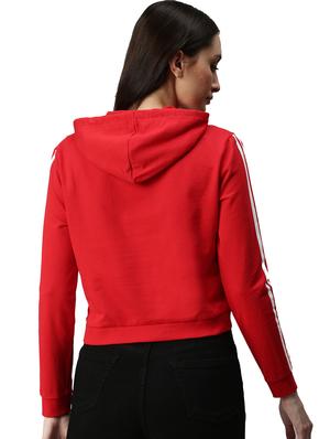 red solid hoodies sweatshirt - 18351142 - Standard Image - 3