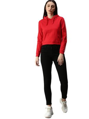 red solid hoodies sweatshirt - 18351142 - Standard Image - 4